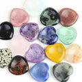 3CM Natural High Quality Gemstone Heart Worry Stones Crystal Palm Carved Engraving Crafts Guasha Crystal