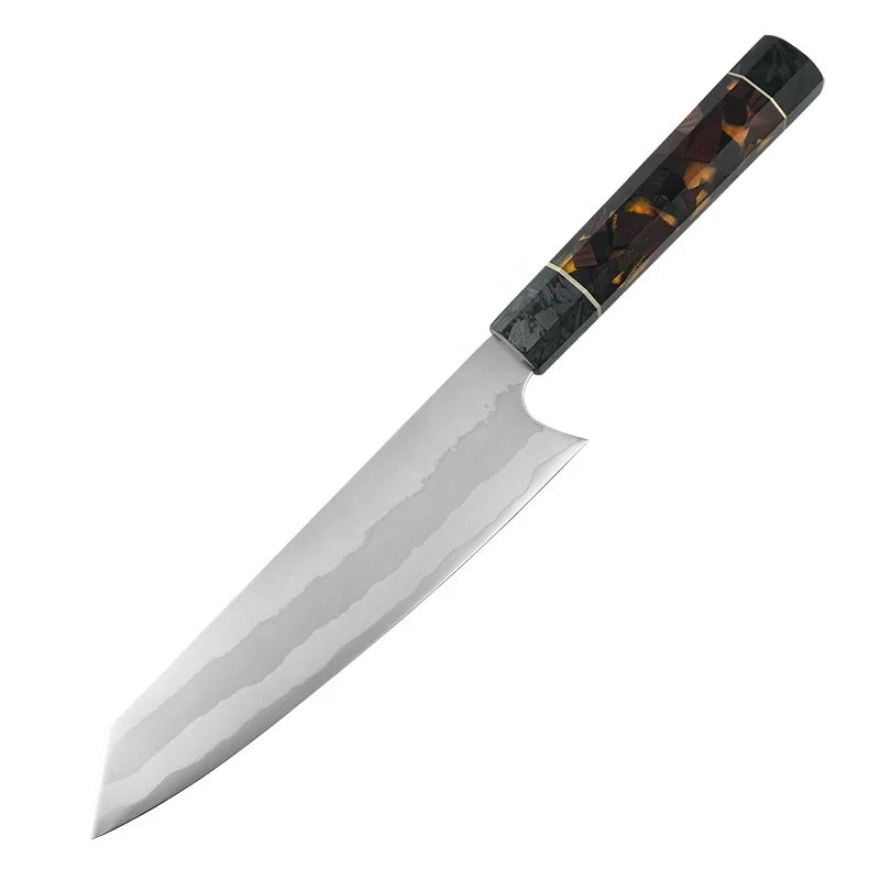 8 Inch Kiritsuke Knife JDH Damascus Kitchen Knife 67 Layers Damascus Steel with Resin Acrylic Handle