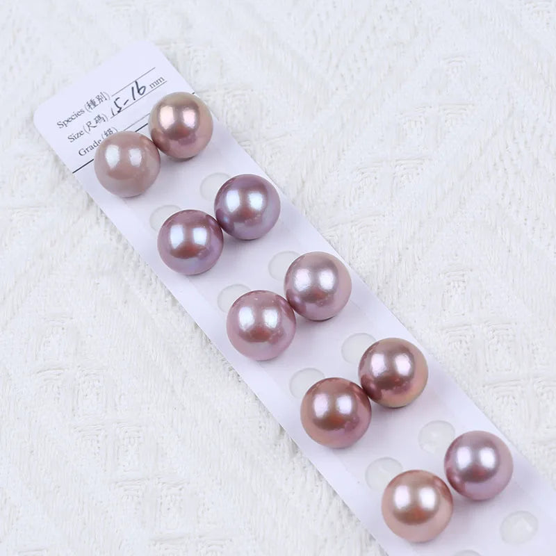 Zhuji Pearl 15-16mm Natural  Edison Round Freshwater Pearl Loose Beads for Jewelry Making