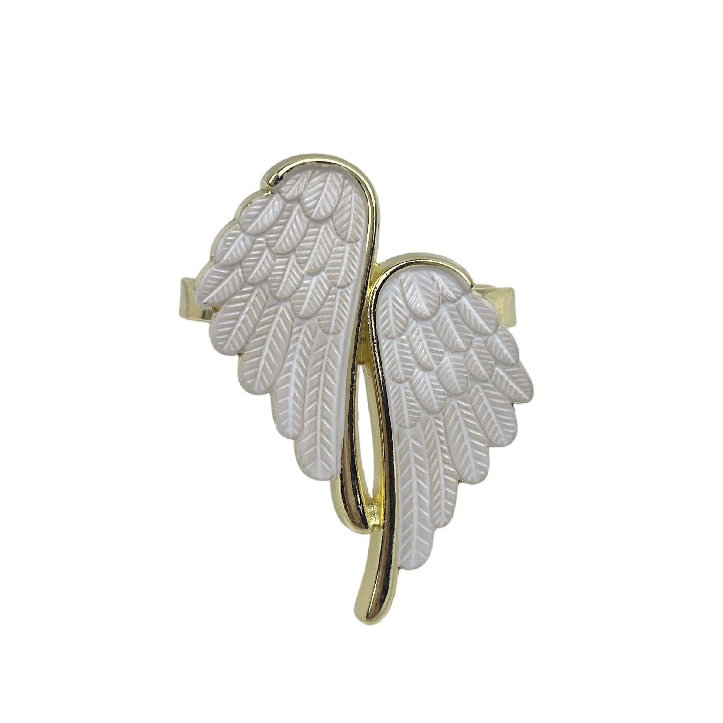 Gold and Silver Angel Wings Metal Napkin Rings Eco-Friendly Party Tableware