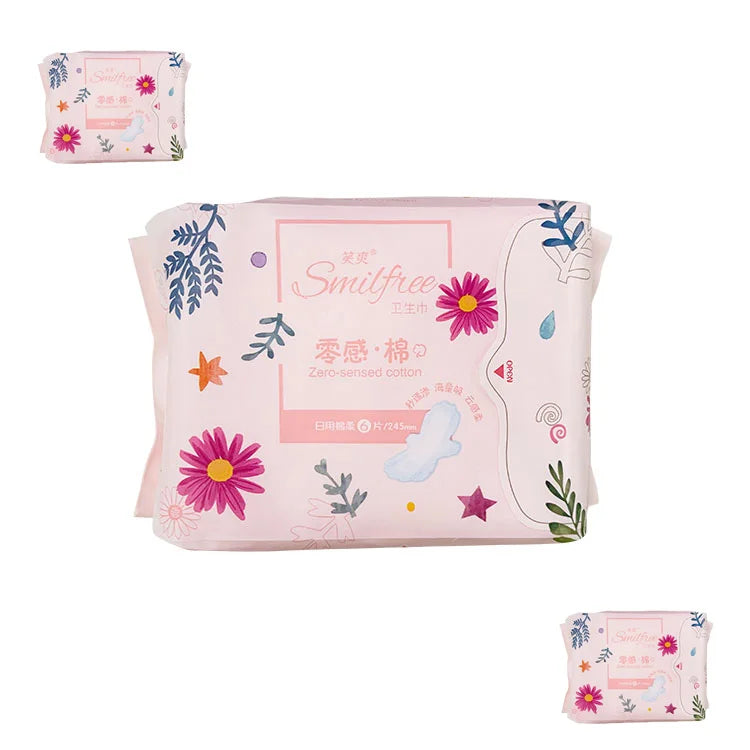Custom Day Use Women's Sanitary Pad Super Absorbent High Absorbency Ultra-Thin 240mm Organic Cotton Breathable Disposable