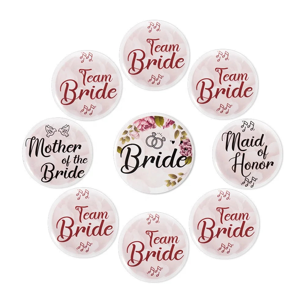 Brilliant Button Favors for Bride Bachelor Parties Wedding Bachelorette Best Man's Celebration Supplies for Valentine's Day