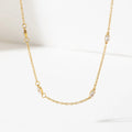 Simple Design 316L Stainless Steel 18K Gold Plated Oval Cubic Zirconia Necklace for Women