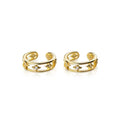 Fashion Jewelry Earrings 925 Sterling Silver Star Zircon Earring Gold Plated Ear Clip Earrings for Women