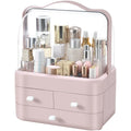 Plastic Cosmetic Storage and Storage Box pink and White Dustproof and Waterproof Suitable for Bathrooms
