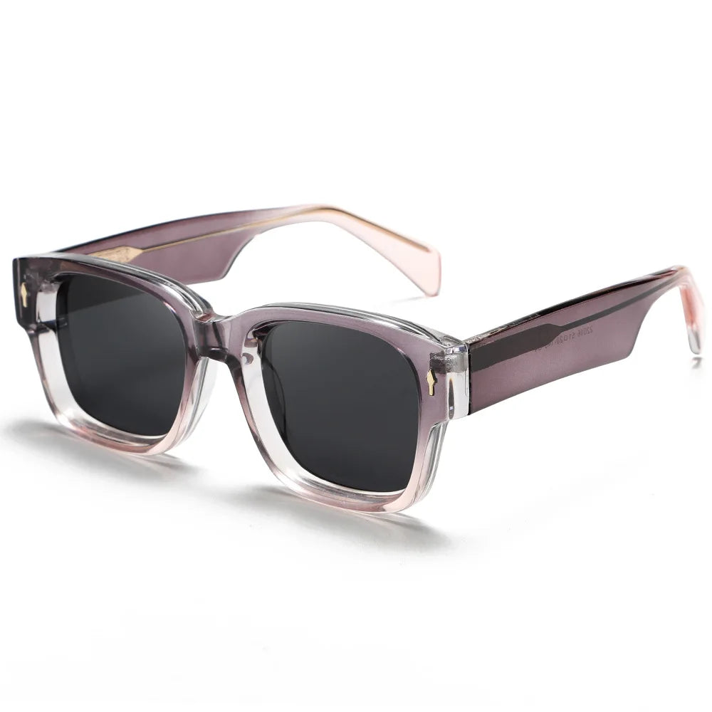 Square Frame Polarized Sunglasses Women Polarized Acid Pin Wide Leg Men Sunglasses