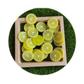 100Pcs/Lot Summer Theme PVC Soft Lemon Slice Artificial Fruit Food Toys Flatback Cabochons Embellishments for Doll House Decor