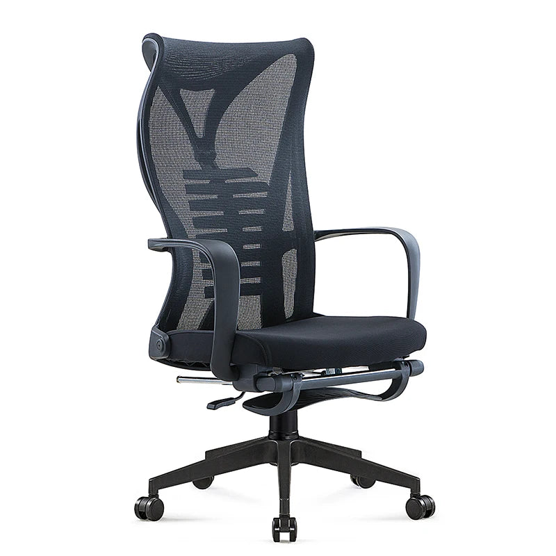 Modern Luxury Comfortable High Back Full Mesh Lumbar Support Adjustable Ergonomic Swivel Office Chair with Footrest