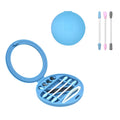 Small Portable Travel Cotton Swab Holder Flosser Dispenser with Lid Silicone Storage Containers for Small Items Cotton Swabs Box