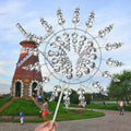 Handmade Home Decorations Kinetic Art Sculpture Metal Windmill for Garden Decoration