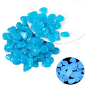 500PCS Glow Under Dark Resin Stones Garden Paving Luminous Landscape Pebbles Fluorescent Aquarium Fishbowl Fish Tank Globe Stone