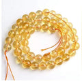 4681012MM Citrine Beads Round Smooth Natural Yellow Crystal Gemstone Beads for Jewelry Making