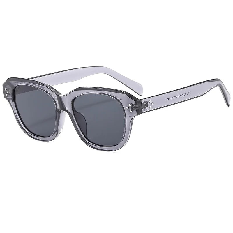 2025 New Arrival Retro Oversize Frame Sunglasses Metal Studs Thick Frame UV400 Protection Unisex Customizable for Men and Women