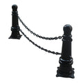 Outdoor Portable Metal Security Bollard Outside Street Roadway Sidewalk Decorative Cast Iron Parking Chain Traffic Barrier