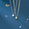 S925 Sterling Silver Fresh Star Pendant Necklace Women's Temperament Clavicle Chain Necklaces