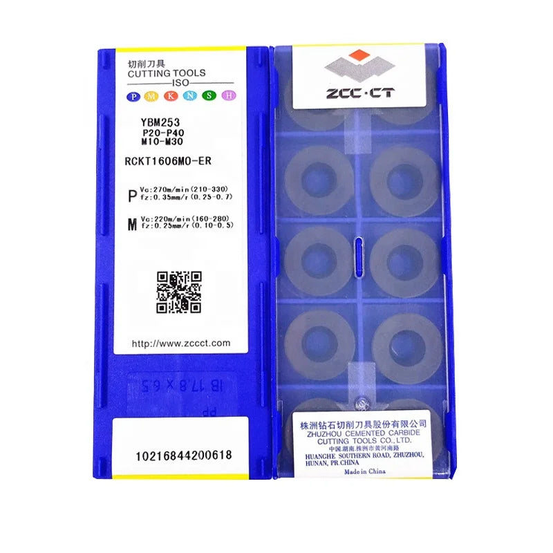 Authentic ZCC.CT Numerical Control Insert Rckt1606mo-er Ybm253 R8 Round Milling Insert Special for Stainless Steel