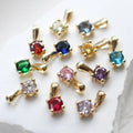 Wholesale Custom Stainless Steel Charm 5mm Colorful Zircon 18K Plating Pendant for Jewelry Accessories
