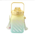 Gradient Big Belly 1500ml Portable Plastic Water Cup square Big Capacity Bottle for Outdoor Tomatodo Kawai Cheap Plastic Bottle