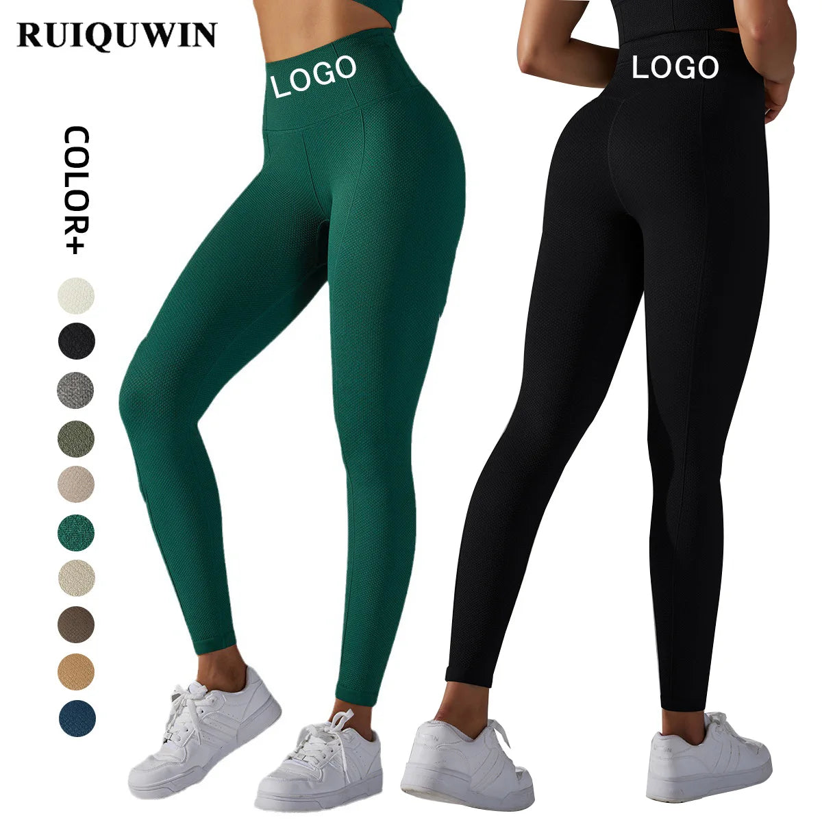 RUIQUWIN Hot Selling Seamless Leggings Tights Gym Fitness Sports Running Women With Custom Logo High Waist Leggings
