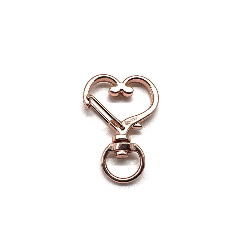 AA00161 DIY Jewelry Accessories love Lobster Buckle Heart Key Chain Metal Lanyard Clips Swivel Lobster Claw Clasp Hook