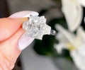 Customize Silver 925 Original 10 Carat Brilliant Radiant Emerald Cut Pass Diamond Test D Color Moissanite Wedding Ring 2 Cuts
