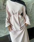 Custom Soft Pink Maxi Abaya Dress for Adults Dubai-Designed for Muslim Women
