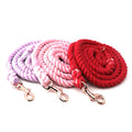 2024 Wholesale High Quality Custom 100% Cotton Rope Dog Pet Leash Multicolor Pure Cotton Rope Dog Leash