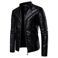 2022 Spring and Autumn Men's New Stand Collar Motorcycle Leather Jacket Washed PU Leather Jacket Coat