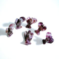 Huiying 2 Inch Handmade Carved Gemstone Amethyst Angels for Gift Crafts