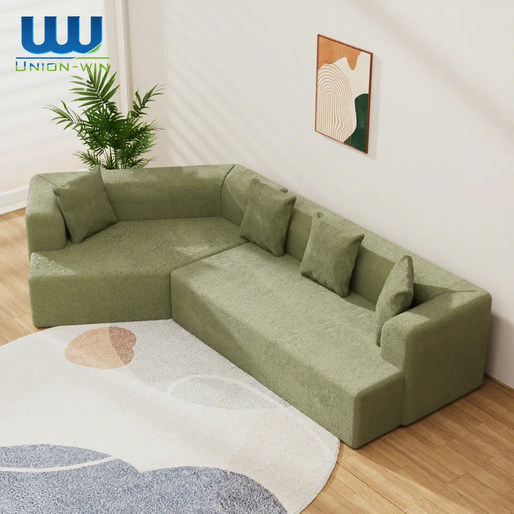 Union Win Tanzuo Factory Wholesale Memory Foam Patent Sofa Compression Furniture Modular Convertible Foldable Sofa Bed