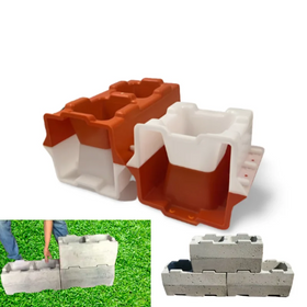 Plastic Cement Tile Mold Concrete Paving Hollow Interlocking Blocks Brick Molds Sale Customized Woven Bags Durable 2-Year Mould