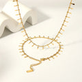 INS Style New Tassel Neck Chain Summer High Grade Stainless Steel PVD 18K Gold Niche Lock Bone Chain Necklace Jewelry