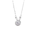 Collares 925 Sterling Silver Stress Necklace Cute Rotatable Bunny Lucky Rabbit Pendant Zircon Choker Necklaces Women Gift