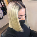 T Part Lace Human Hair Bob Wigs Straight for Black Women Ombre 1b613 Pre Pluck HD Lace Closure Human Hair Wigs