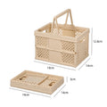 Factory Wholesale Desk Organizer Folding Stackable Basket Creative Collapsible Storage Crates Basket With Handle