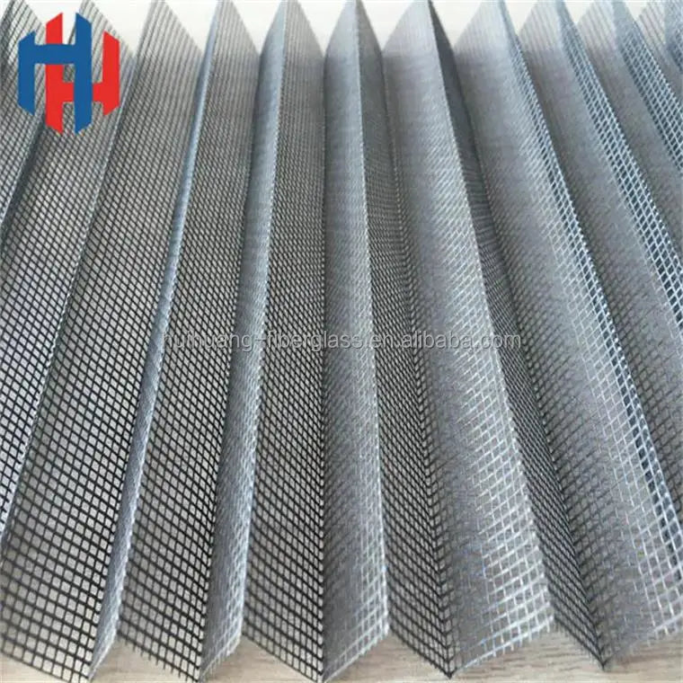 Durable Polyester Folding Fly Pleated Mesh Door Modern Plisse Mosquito Net Insect Window Screen Fly Pleated Window Screen for
