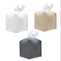 Decorative Holder/Organizer PU Leather Napkin Square Holder Tissue Box Cover for Bathroom Vanity Office