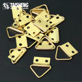X0909 TS-K018 Golden Picture Frame D-ring Hooks Photo Frame Hangers with Screw Photo Frame Hangers