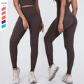 New Trend Women's Nylon Breathable Quick Dry High Waist Scrunch Butt Sports Trousers No Front Seam Yoga Design Leggings Logo