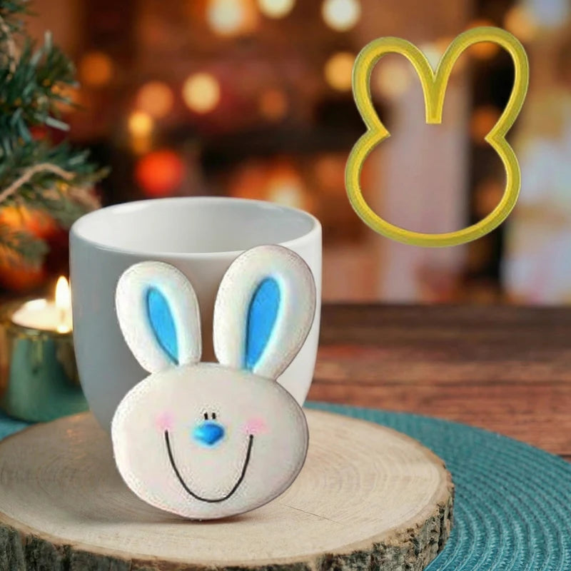 Sweet Sugarbelle Easter Bunny Rabbit Sloth Fondant Biscuit Dough Cutter Mold and Cookie Cutter Set for Royal Icing