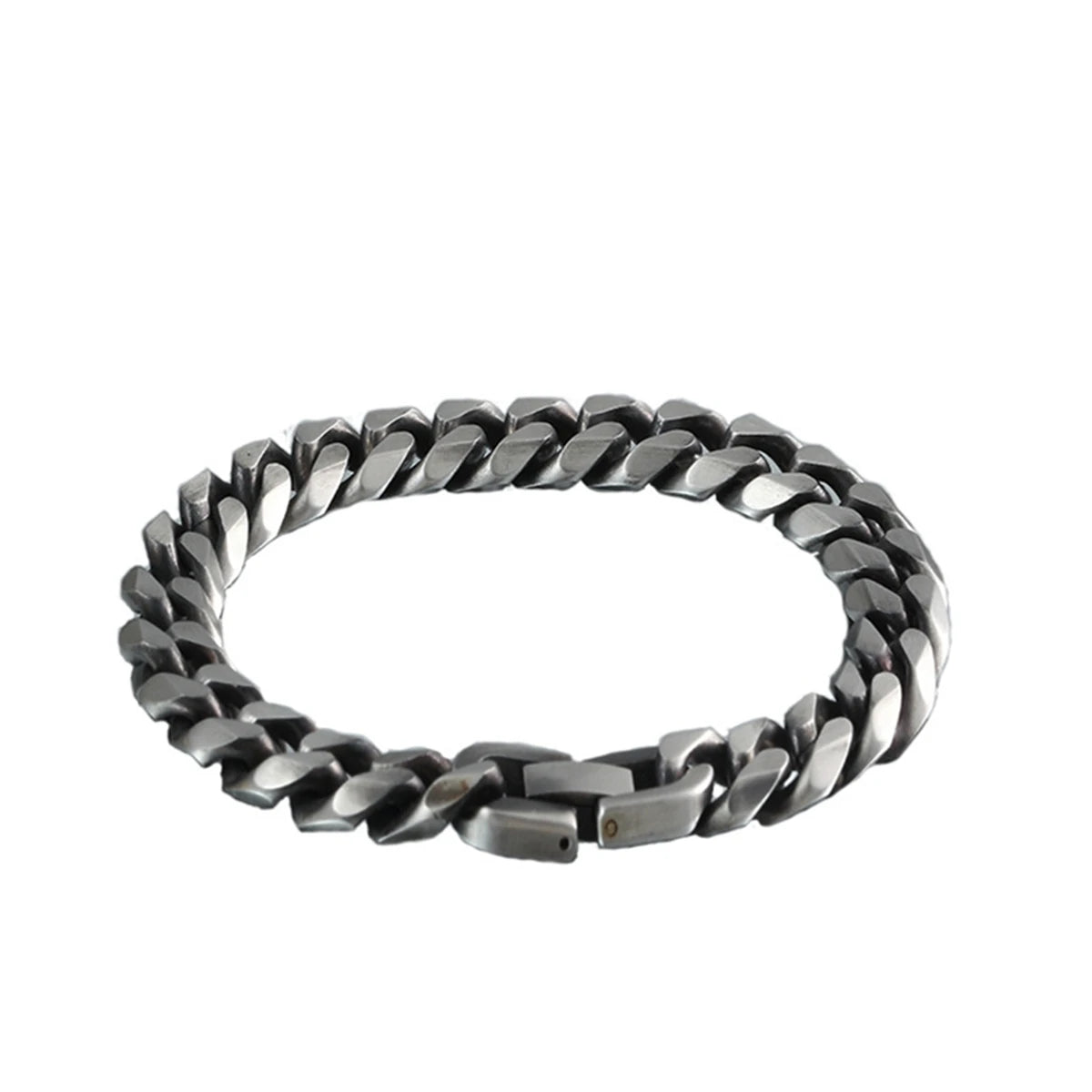 10/13mm Men Titanium Steel Retro Curb Cuban Link Bracelet Hip-hop Chain Bangle Jewelry Gift
