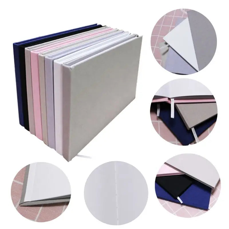 Custom Linen Wedding Guest Book A4 Landscape Foil Stamping Album Scrapbook Scrap Guest Book Guestbook Album Books