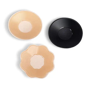Beach Nipple Cover Oem 8.5cm Promotion Invisible Nipples Cover Flower Shape Black Nude Comfortable Sexy Sponge Nipple Cover
