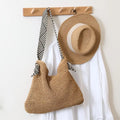 Women Moroccan Beach Straw Bag Summer 2024 Paper Straw Handbags