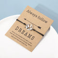 Graduation Gift Always Follow Your Dream Global Travel Adventure Traveling World Map Charm Bracelet