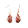 New Arrival Wholesale Waterdrop Earrings Natural Goldstone Earrings for Women Jewelry