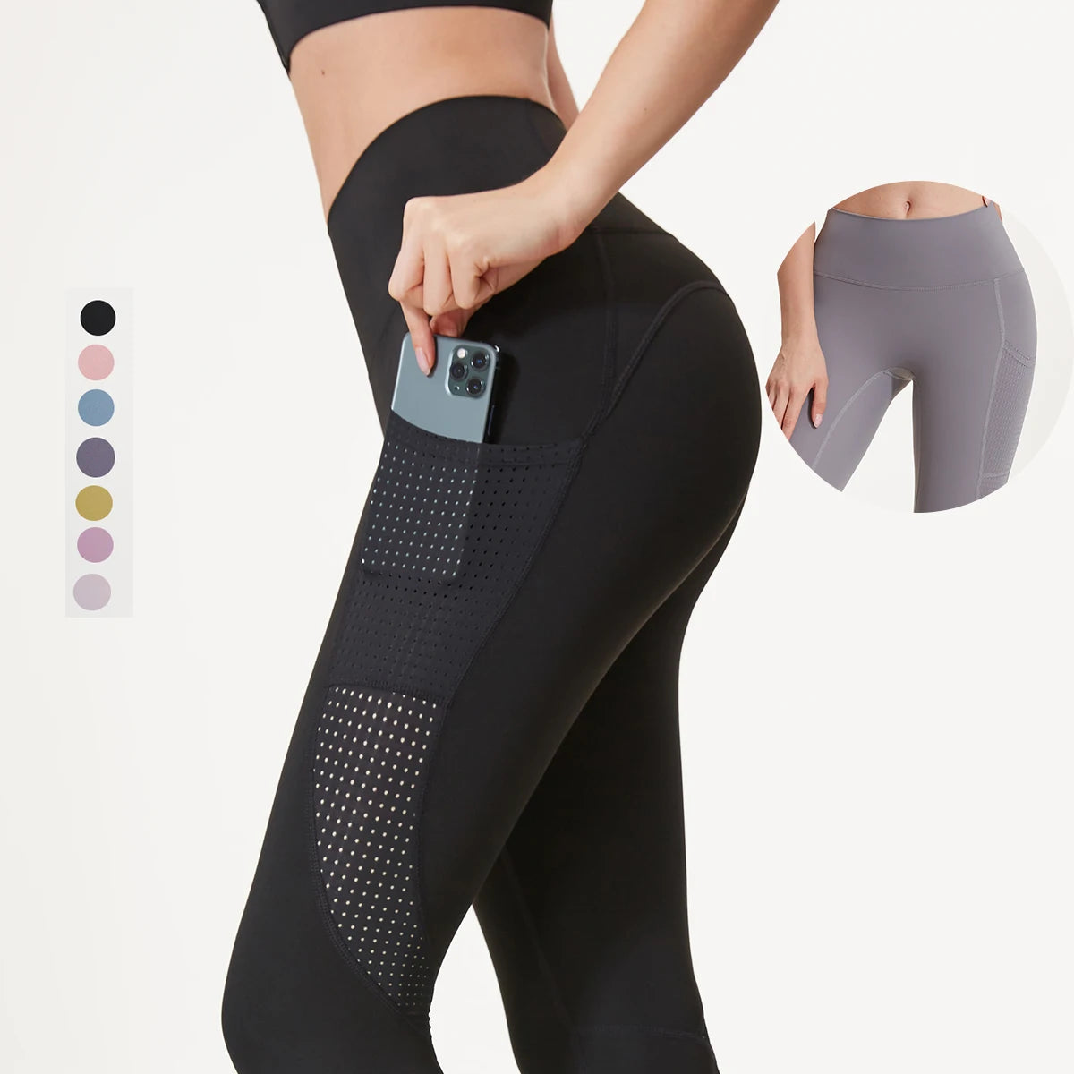 OEM Womens Fitness Pants Black Seamless Sports Plus Size Gym High Waisted Elastic Waist Quick Dry Breathable Workout Yoga