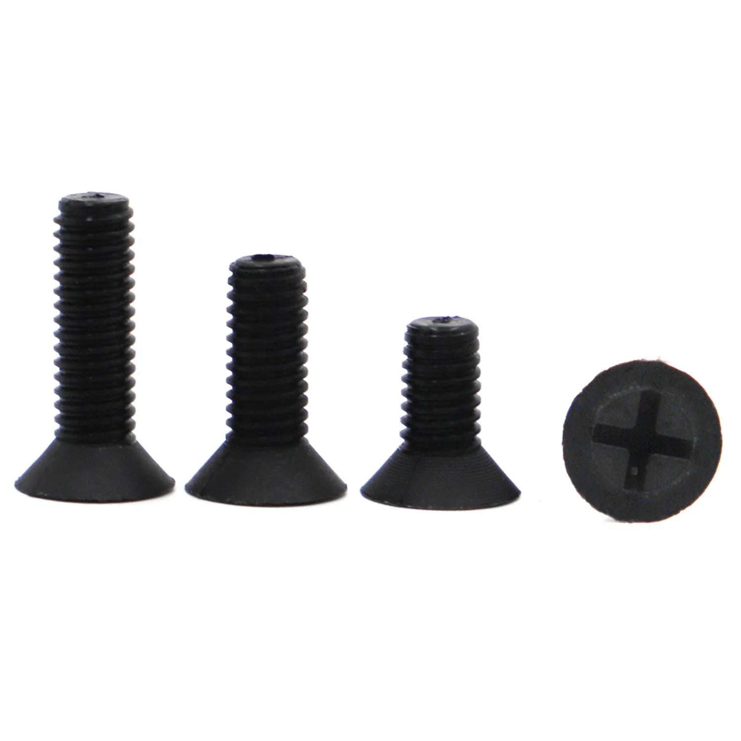Black Nylon Countersunk Machine Screw M2 to M8 Phillips Flat Inch and Metric Measurement System DIN Standard