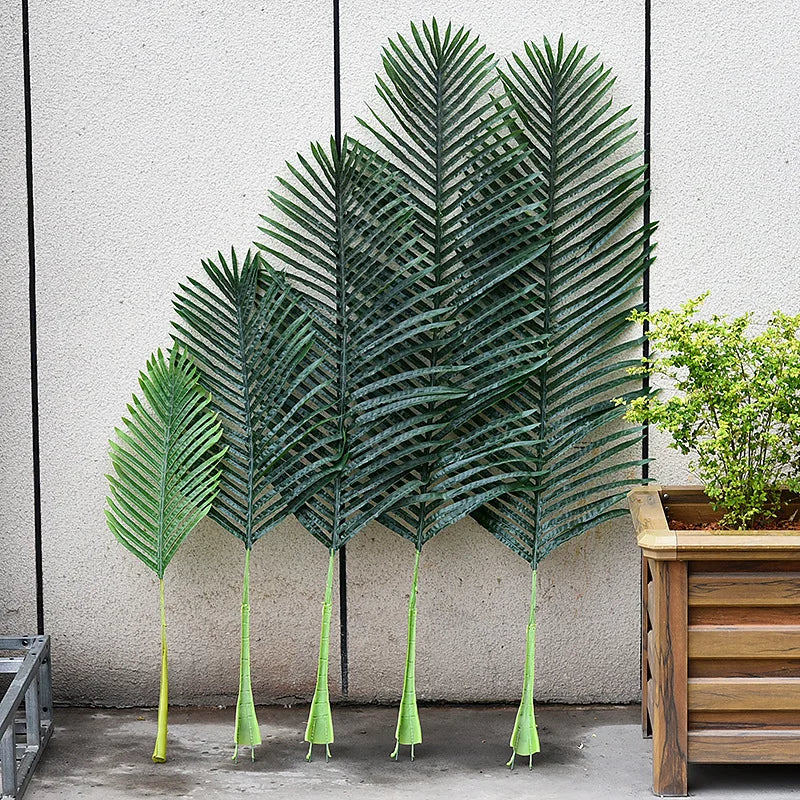 DREA Factory Wholesale 150cm X-LARGE Plastic Artificial Giant Tropical Palm Tree Leaves Large for Landscape