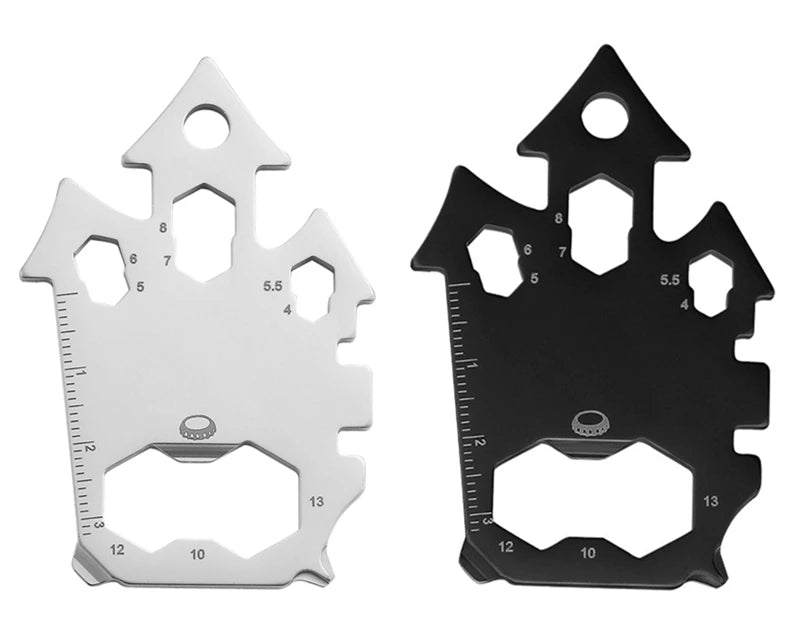 MG-2103 Source Manufacturers Outdoor Camping Equipment Keychain 16 in 1 Multi Tool Card Custom Logo
